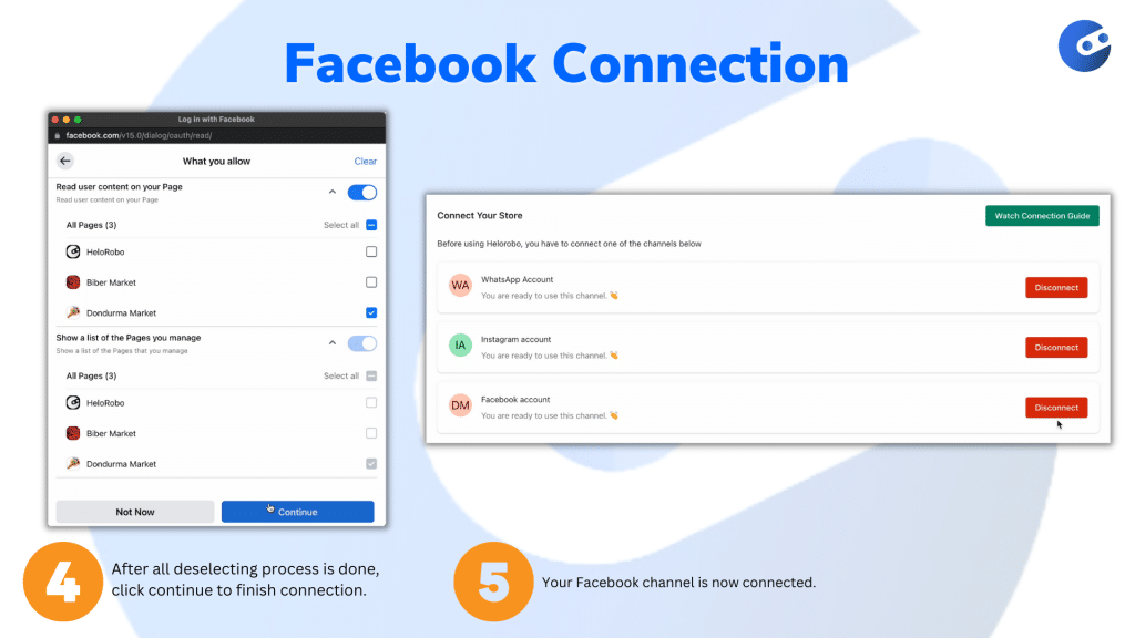 21.2 facebook connection 1024x576 - What is WhatsApp Marketing & Support and How to Connect it?