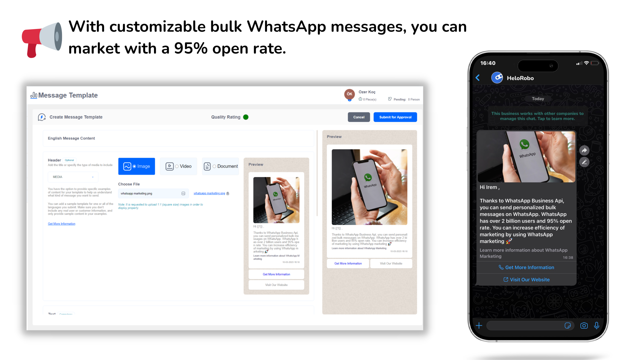 utku duzenlme ozellikler 2 - Whatsapp Direct Messaging API